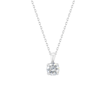 Gaia Brilliant 1.5 Carat Lab-Grown Diamond Pendant Chain in 18K White Gold 