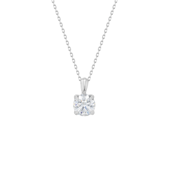 Gaia Brilliant 2 Carat Lab-Grown Diamond Pendant Chain in 18K White Gold 