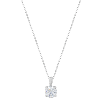 Gaia Brilliant 2 Carat Lab-Grown Diamond Pendant Chain in 18K White Gold 