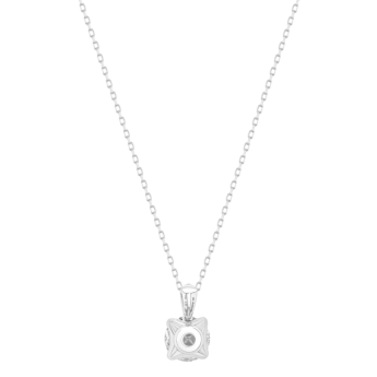 Gaia Brilliant 2 Carat Lab-Grown Diamond Pendant Chain in 18K White Gold 