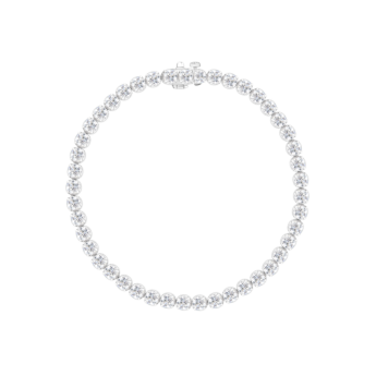 Gaia Eternity 8.2 Carat  Lab-Grown Diamond Tennis Bracelet in 18K White Gold 