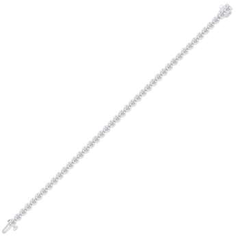 Gaia Eternity 8.2 Carat  Lab-Grown Diamond Tennis Bracelet in 18K White Gold 