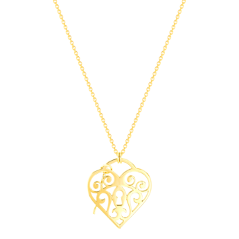Galeria Pendant and Chain In 18K Yellow Gold