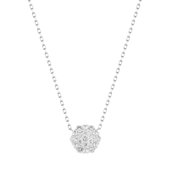 H2H  Necklace  in 18K White  Gold Studded  with Diamonds