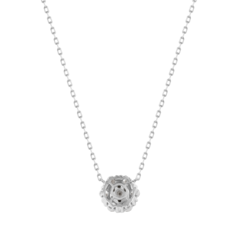 H2H  Necklace  in 18K White  Gold Studded  with Diamonds