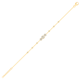 H2H  Bracelet  in 18K Yellow  Gold Studded  with  Diamonds