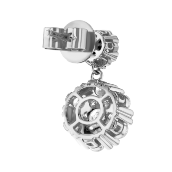 H2H Earring  in 18K White  Gold Studded with Diamonds