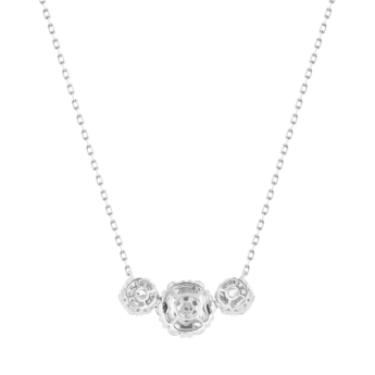 H2H Necklace in 18K White Gold  studded with diamonds