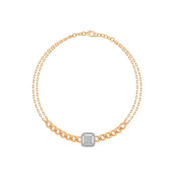 Havana Miami Bracelet In 18K Rose Gold And Studded With Diamond