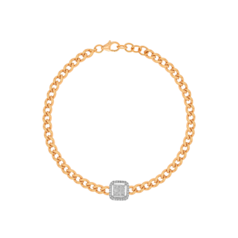 Havana Miami Bracelet In 18K Rose Gold And Studded With Diamond