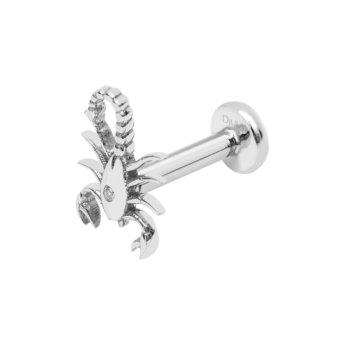  مجموعة أقراط أسترو سكوربيو الثابتة من دجولا من الذهب الأبيض عيار 18 قيراط.