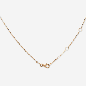 Illusion Round Soli 18k Yellow Gold Diamond Necklace