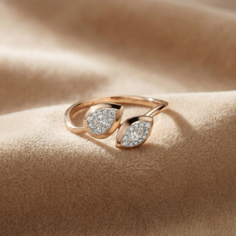 Illusion Round Soli 18k Yellow Gold Diamond Ring