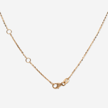 Illusion Round Soli 18k Yellow Gold Diamond Pendant Necklace