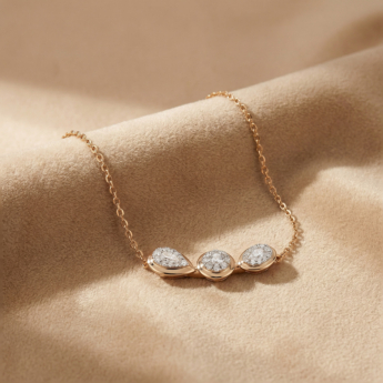 Illusion Round Soli 18k Yellow Gold Diamond Bracelet