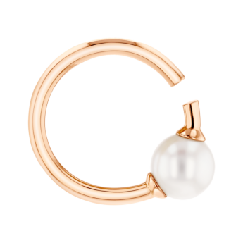 Kiku Glow Earrings in 18K Rose Gold With a Freshwater Pearl