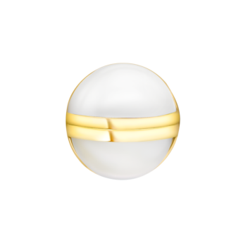 Kiku Glow Sphere Studs In 18K Yellow Gold With Freshwater Pearls