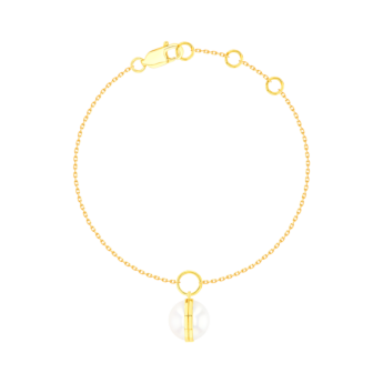 Kiku Glow Sphere Bracelet In 18K Yellow Gold With Freshwater Pearls