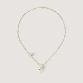 Kiku Glow Luna 18k Gold Freshwater Pearl Necklace