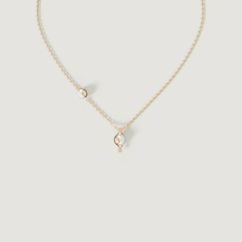 Kiku Glow Luna 18k Gold Freshwater Pearl Necklace
