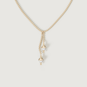 Kiku Glow Luna 18k Gold Freshwater Pearl Necklace