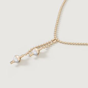 Kiku Glow Luna 18k Gold Freshwater Pearl Necklace