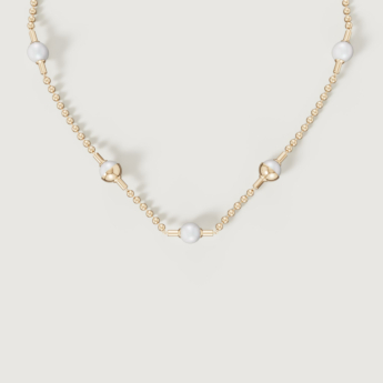 قلادة كيكو غلو لونا من لؤلؤ المياه العذبة والذهب عيار 18 قيراط