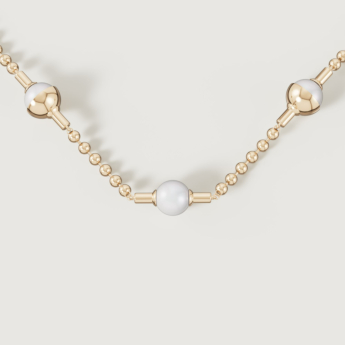 قلادة كيكو غلو لونا من لؤلؤ المياه العذبة والذهب عيار 18 قيراط