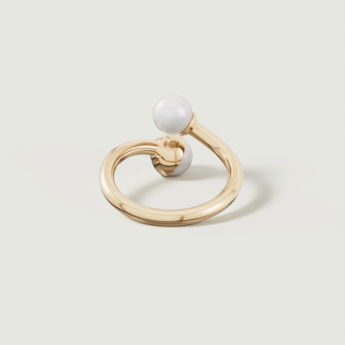 Kiku Glow Luna 18k Gold Freshwater Pearl Ring