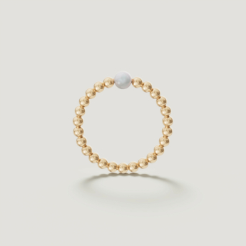 Kiku Glow Luna 18k Gold Freshwater Pearl Ring