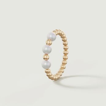 Kiku Glow Luna 18k Gold Freshwater Pearl Ring