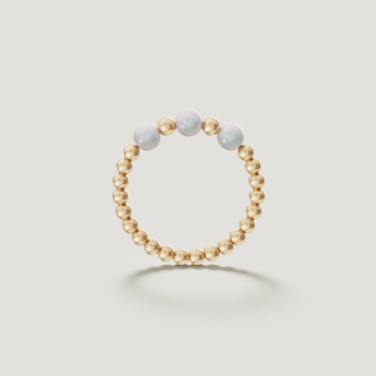 Kiku Glow Luna 18k Gold Freshwater Pearl Ring