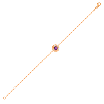 Kanzi Bracelet in 18K Rose Gold and studded with Purple Amethyst