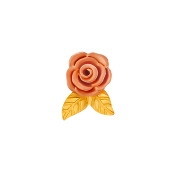 أقراط لا ناتور روز من الذهب الأصفر والوردي عيار 18 قيراط