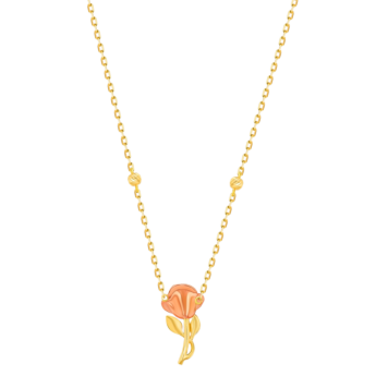 LaNature Rose 18k Yellow and Rose Gold Necklace