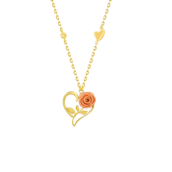 LaNature Rose 18k Yellow and Rose Gold Necklace