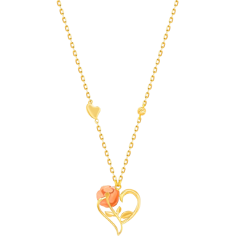 LaNature Rose 18k Yellow and Rose Gold Necklace