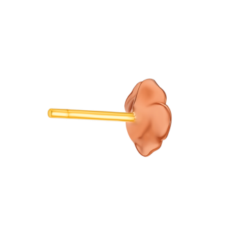 أقراط لا ناتور روز من الذهب الأصفر والوردي عيار 18 قيراط