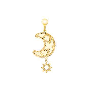 أقراط لانيتشر كوزمو من الذهب الأصفر عيار 18 قيراط