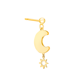 أقراط لانيتشر كوزمو من الذهب الأصفر عيار 18 قيراط