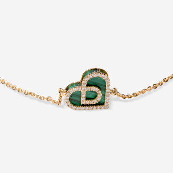 Love By Damas 18K Yellow Gold Malachite And Diamond Bracelet