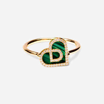 Love By Damas 18K Yellow Gold Malachite And Diamond Ring