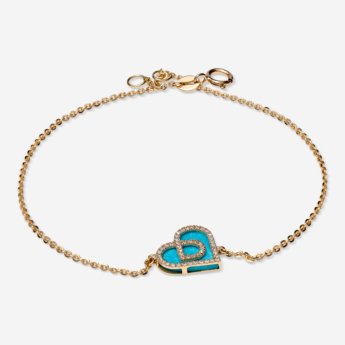 Love By Damas 18K Yellow Gold Turquoise And Diamond Bracelet