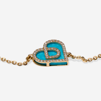 Love By Damas 18K Yellow Gold Turquoise And Diamond Bracelet
