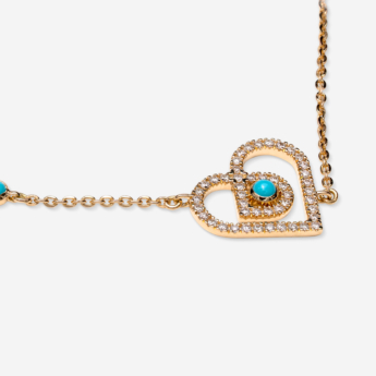 Love By Damas 18K Yellow Gold Turquoise And Diamond Bracelet