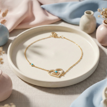 Love By Damas 18K Yellow Gold Turquoise And Diamond Bracelet