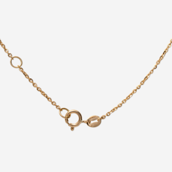 عقد لوف من داماس ذهب أصفر عيار 18 قيراط مرصّع بالفيروز والألماس