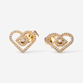Love By Damas 18K Yellow Gold Diamond Earrings