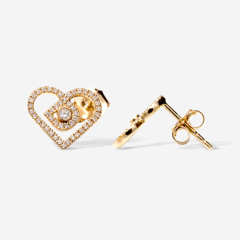 Love By Damas 18K Yellow Gold Diamond Earrings