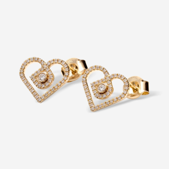 Love By Damas 18K Yellow Gold Diamond Earrings